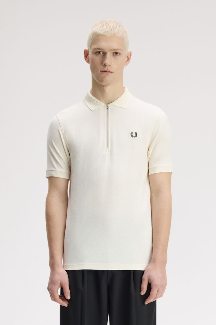 Crepe Piqué Polo Shirt