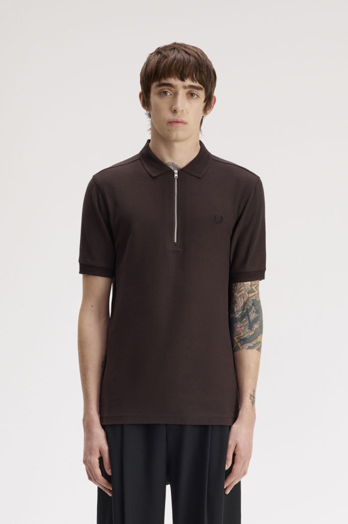 Crepe Piqué Polo Shirt